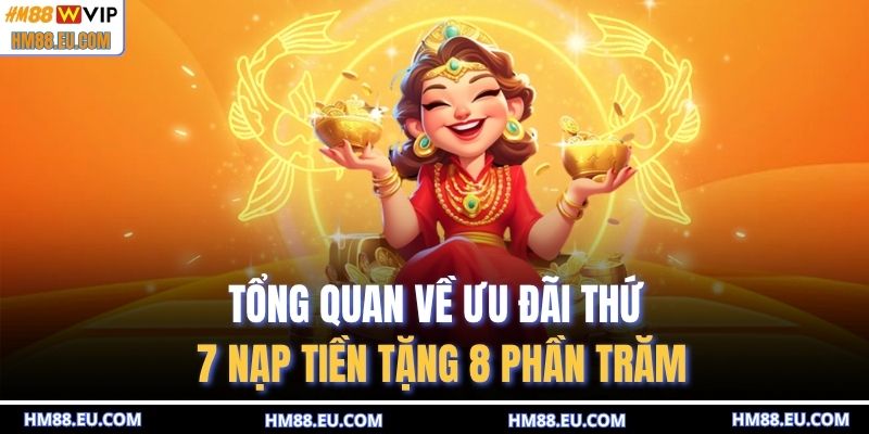 Tổng quan về ưu đãi thứ 7 nạp tiền tặng 8 phần trăm