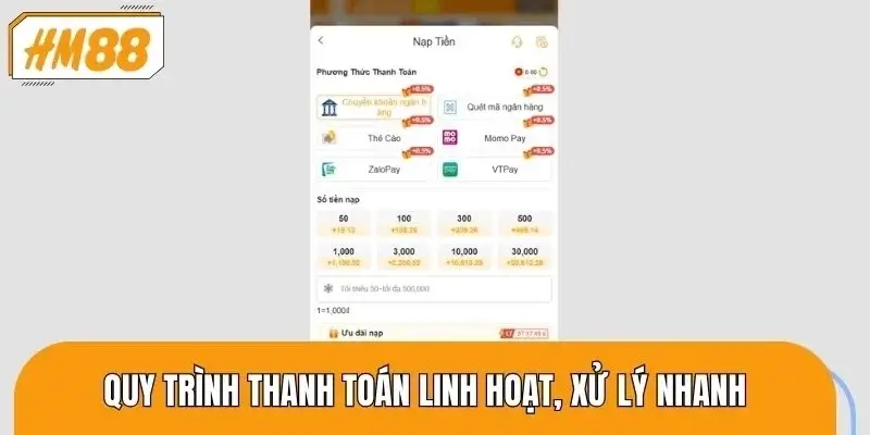 Giao dịch thanh toán tại đây luôn được xử lý tức thì
